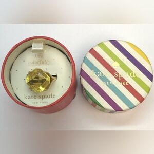 Kate Spade Gold And Yellow Statement Ring